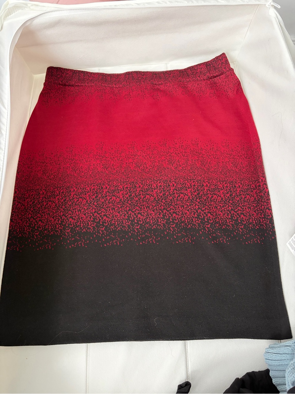 Red and Black Ombre A-Line Skirt